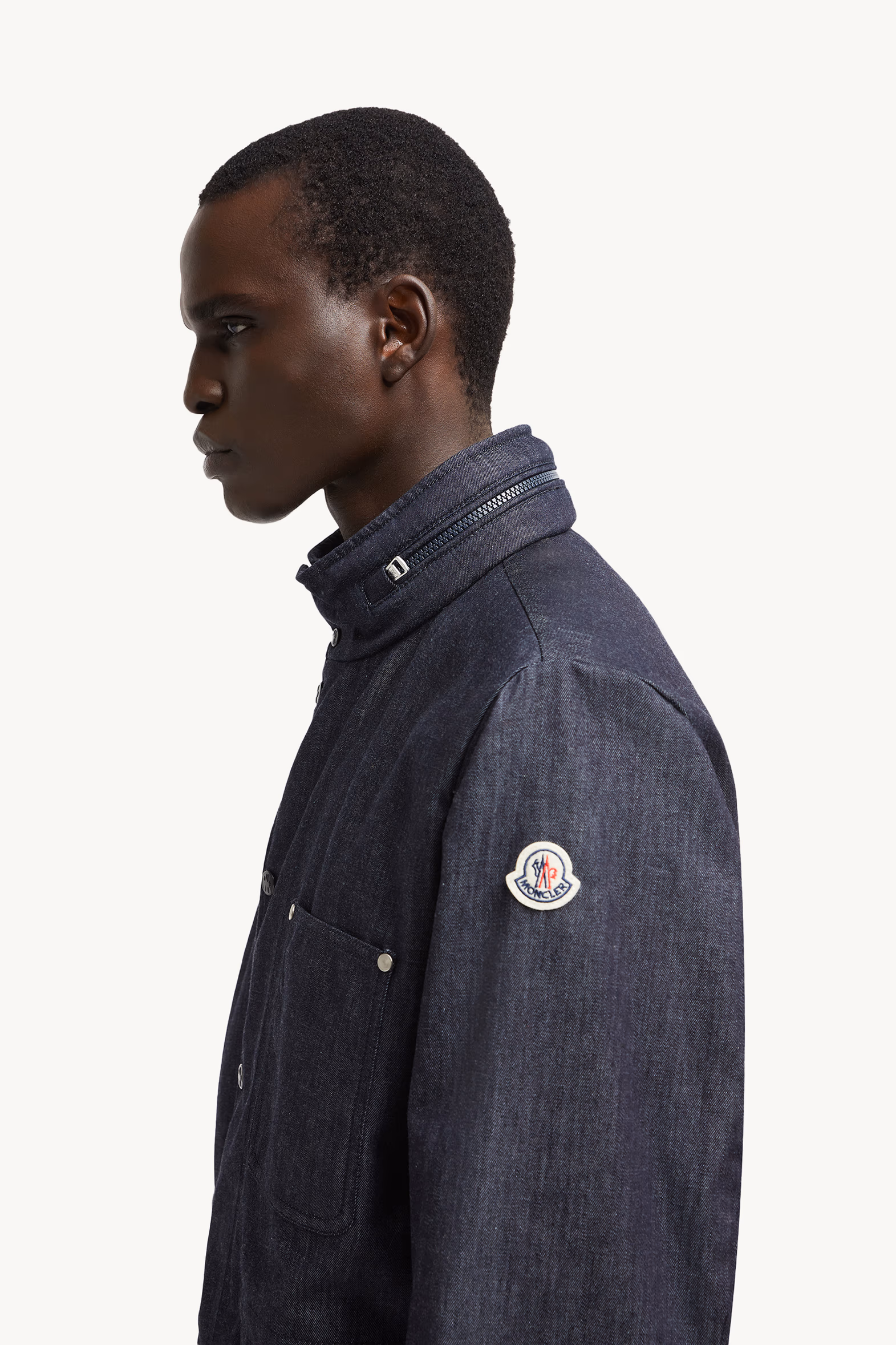 Veste utilitaire Chesery en denim Hommes Bleu Jean Moncler 4